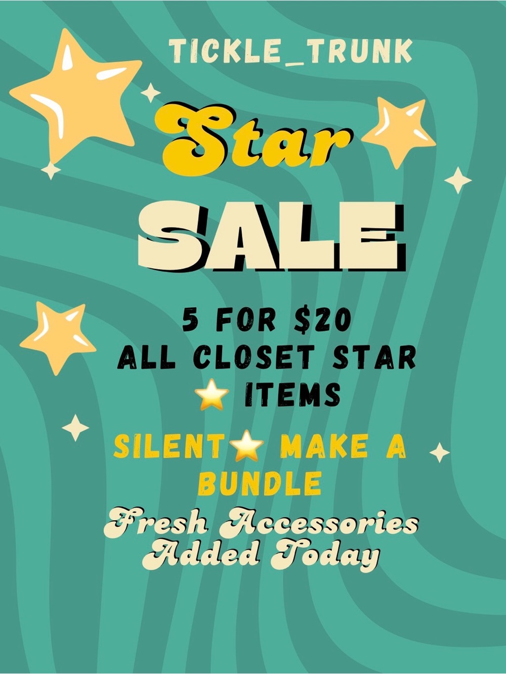 ⭐️ 5 for $20 all star ⭐️ marked items. Add 2️⃣ marked items for $2 each - Picture 1 of 2